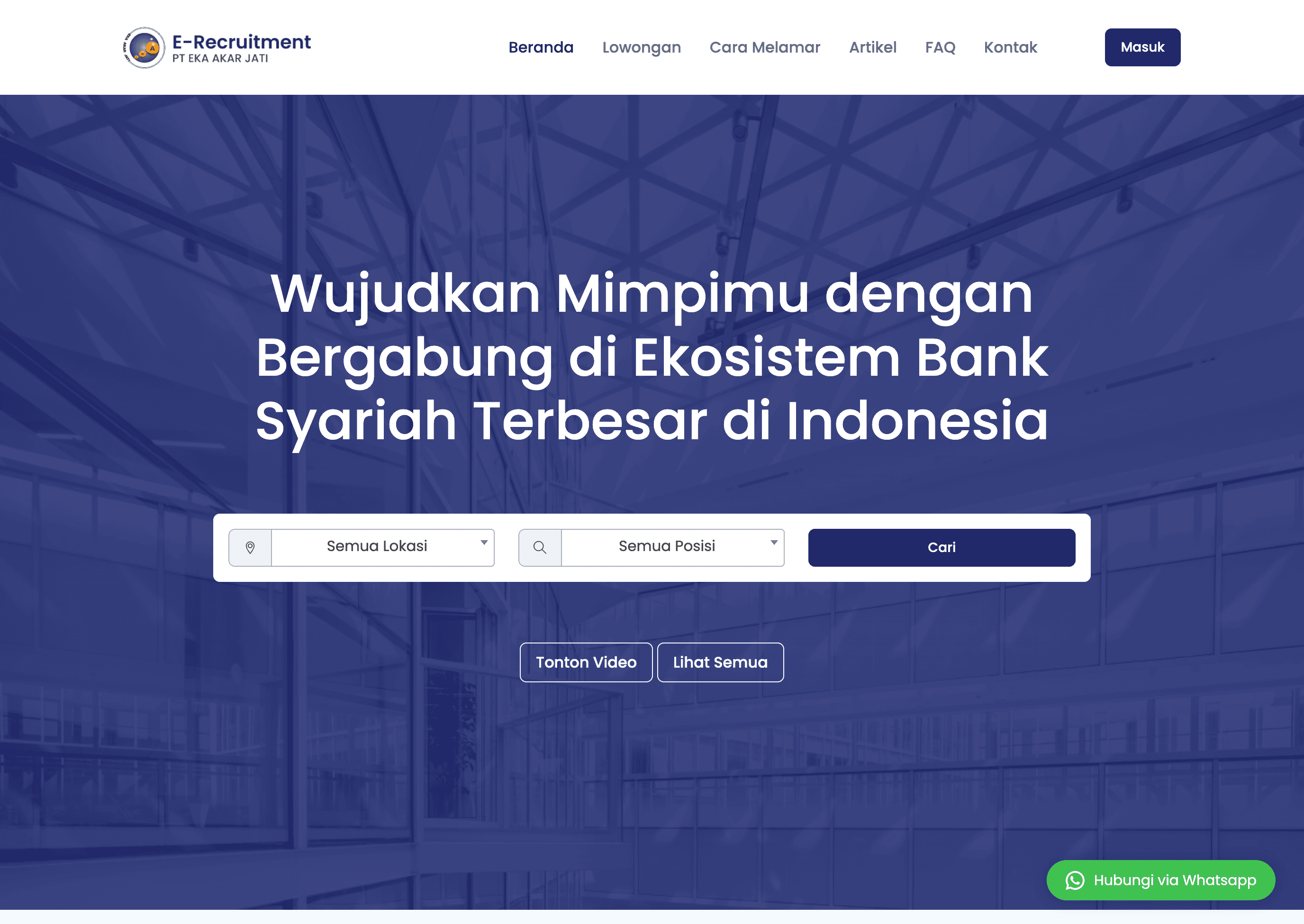 Career information system landing page