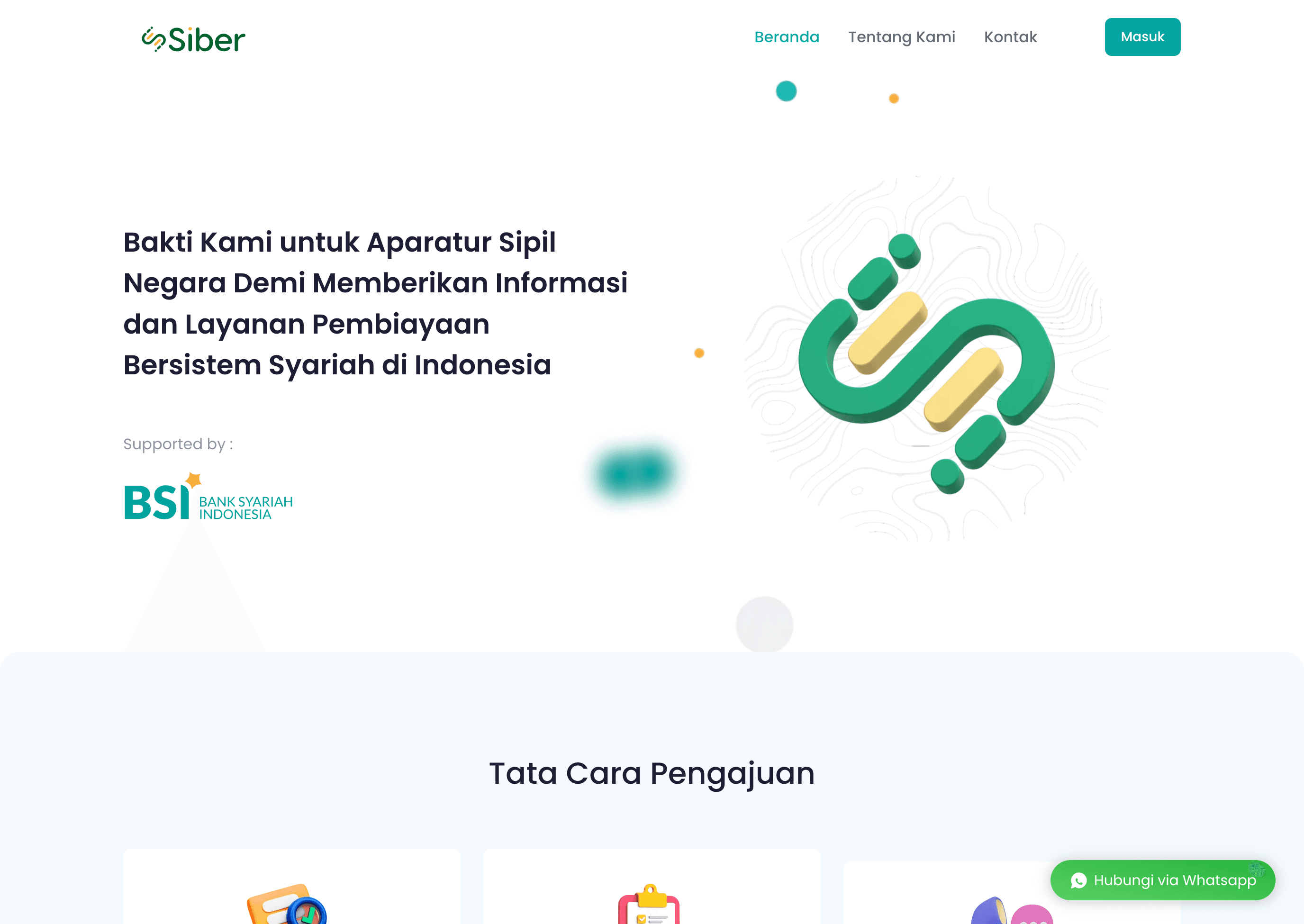 Siber information system landing page